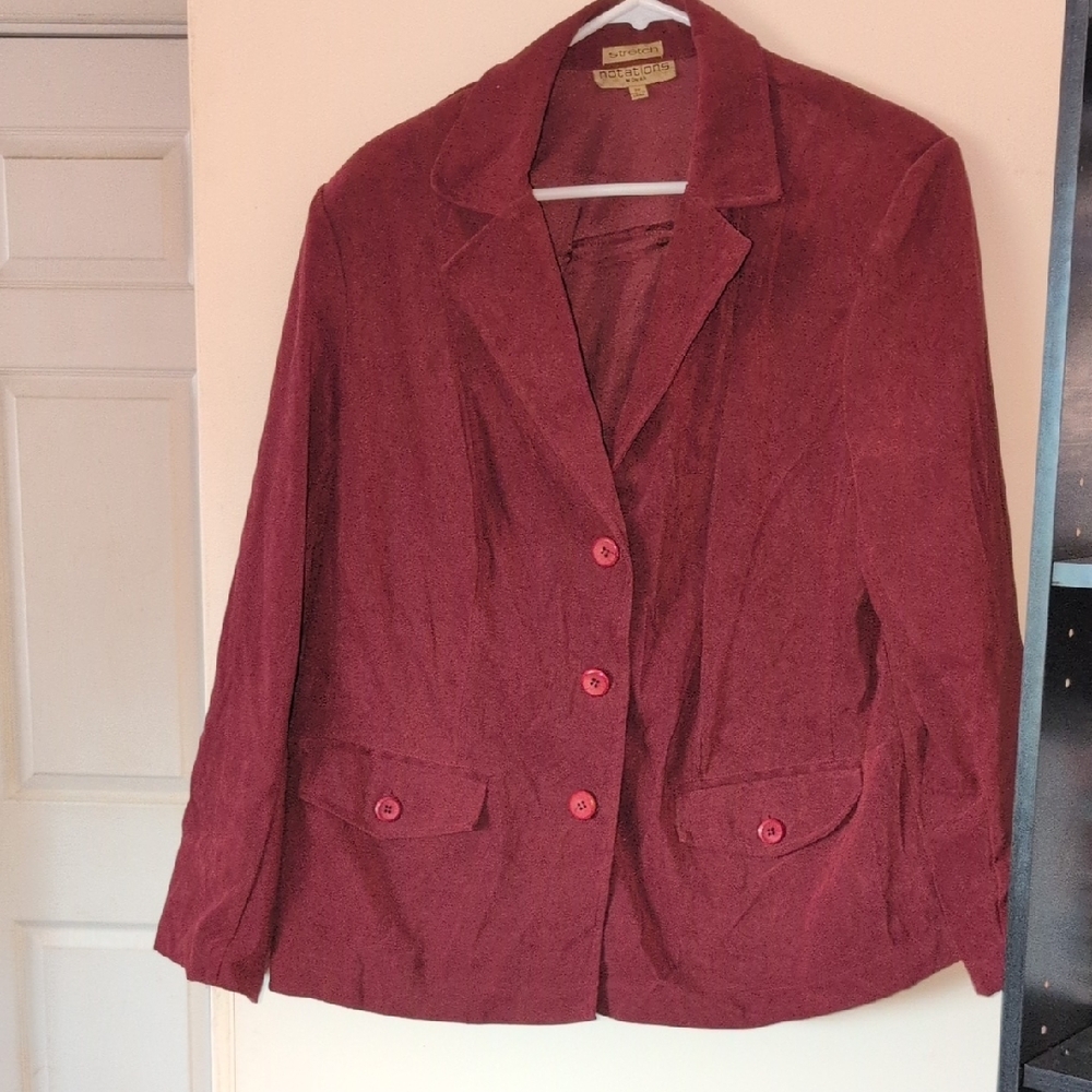Notions Burgundy Blazer